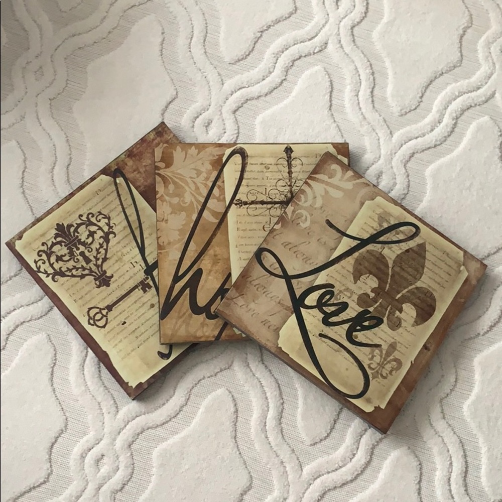 Faith Hope and Love Canvas Set - Picture 1 of 5